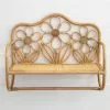 Natural Life Floral Rattan Wall Shelf