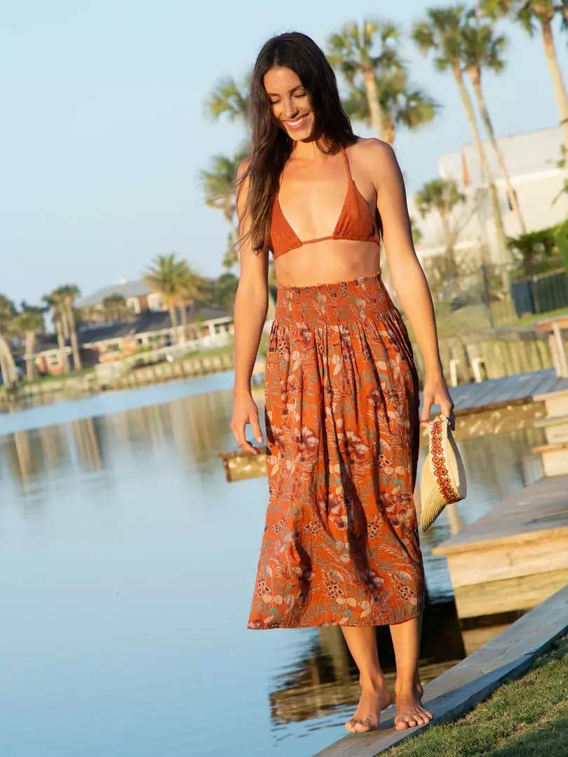 Natural Life Meadow Smocked Midi Skirt 7 Natural Life Meadow Smocked Midi Skirt