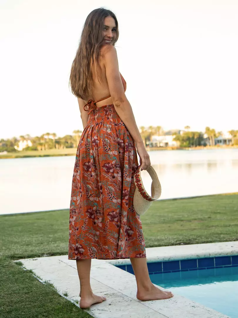 Natural Life Meadow Smocked Midi Skirt 6 Natural Life Meadow Smocked Midi Skirt