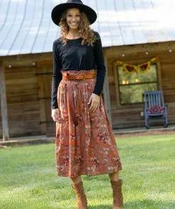 Natural Life Meadow Smocked Midi Skirt 19 Natural Life Meadow Smocked Midi Skirt