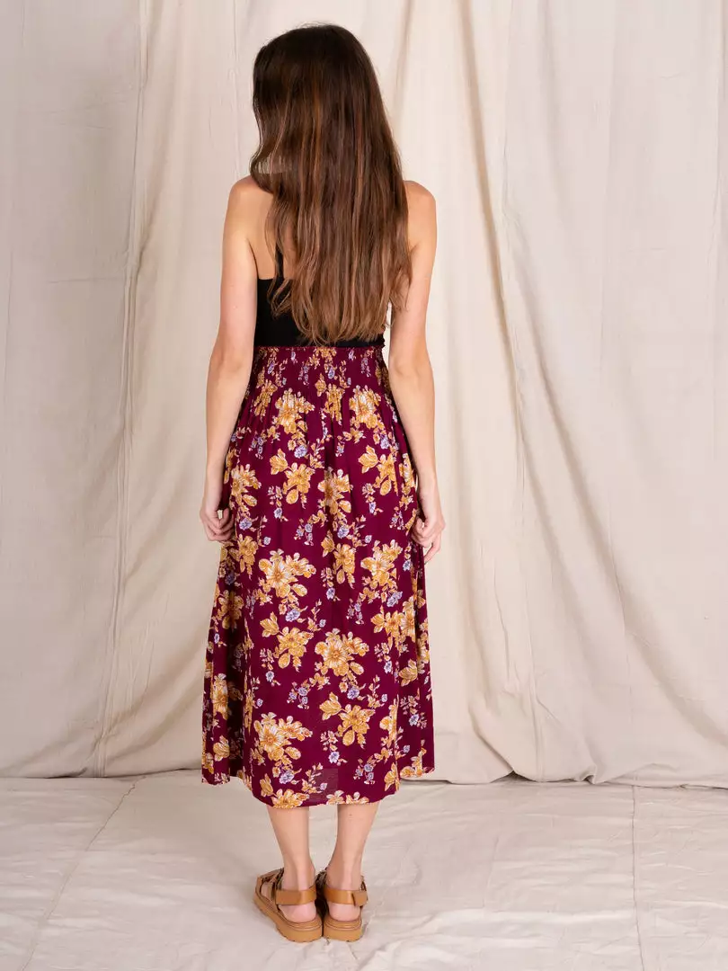 Natural Life Meadow Smocked Midi Skirt 12 Natural Life Meadow Smocked Midi Skirt