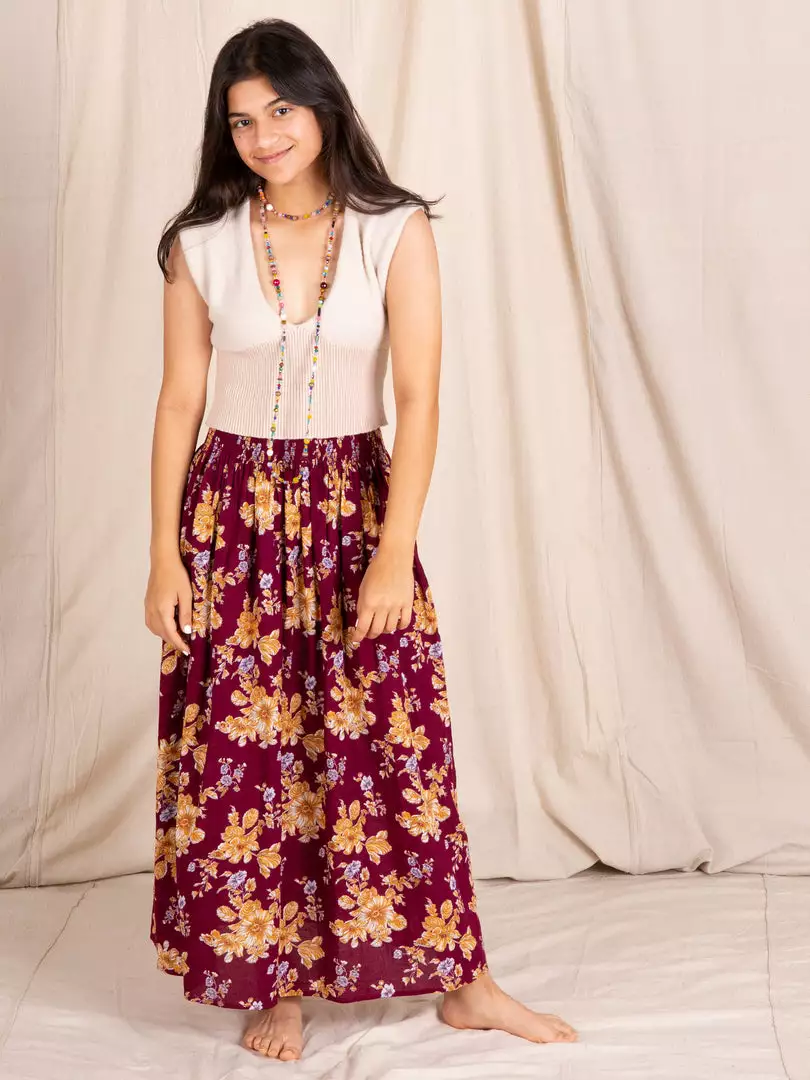 Natural Life Meadow Smocked Midi Skirt 13 Natural Life Meadow Smocked Midi Skirt