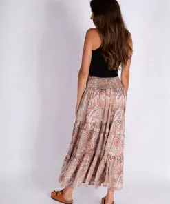 Natural Life Printed Satin Hanna Maxi Skirt NEW & TRENDING