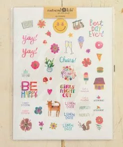 Natural Life Shaped Sticker Set Back To Campus