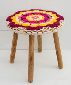 Natural Life Crochet Side Table