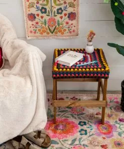 Natural Life Crochet Side Table Stool Back To Campus