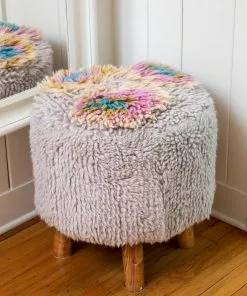 Natural Life Ziggy Shag Stool