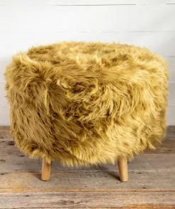 Natural Life Faux Fur Stool Back To Campus
