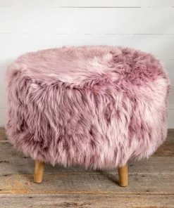Natural Life Faux Fur Stool Back To Campus