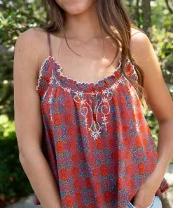 Natural Life NEW & TRENDING Embroidered Harley Top