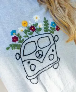 Natural Life Hand Embroidered Tee CLOTHES