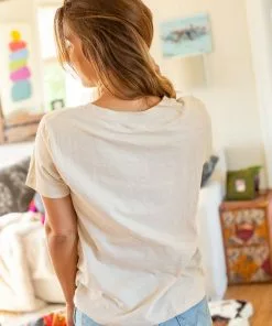 Natural Life Hand Embroidered Tee CLOTHES