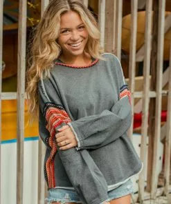 Natural Life Trim Sweatshirt