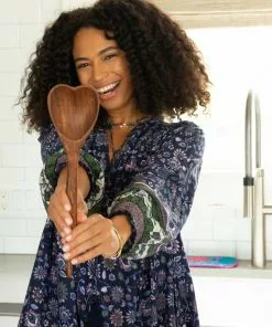 Natural Life NEW & TRENDING Wooden Heart Serving Spoon