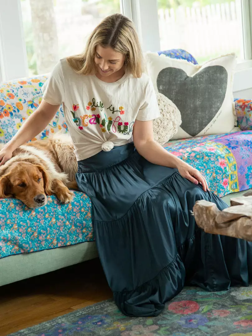 Natural Life NEW & TRENDING Satin Hanna Maxi Skirt 6 Natural Life NEW & TRENDING Satin Hanna Maxi Skirt