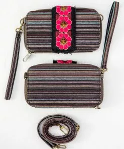 Natural Life Back To Campus Embroidered Wristlet