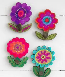 Natural Life Back To Campus Wooden Wall Hook Set Of 4