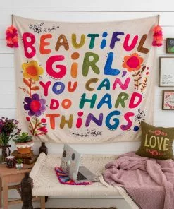 Natural Life Back To Campus Tapestry Blanket