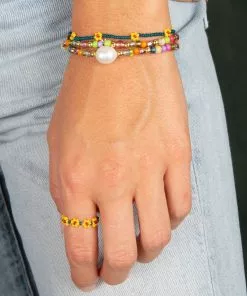 Natural Life Beaded Daisy Ring 17 Natural Life Beaded Daisy Ring