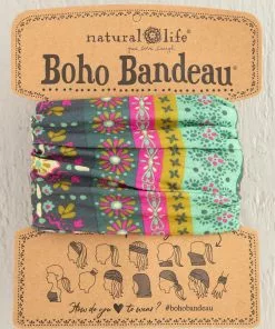 Natural Life Border Print Boho Bandeau Accessories