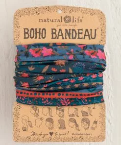 Natural Life Border Print Boho Bandeau Accessories