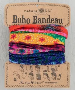 Natural Life Border Print Boho Bandeau Accessories