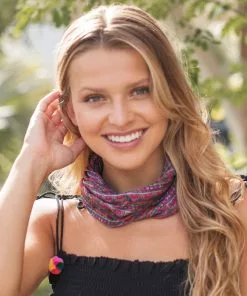 Natural Life Border Print Boho Bandeau Accessories