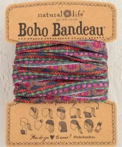 Natural Life Border Print Boho Bandeau Accessories