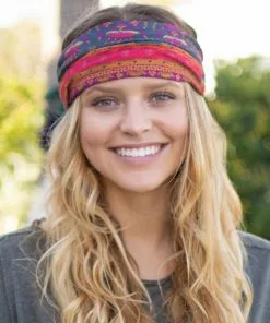 Natural Life Border Print Boho Bandeau Accessories