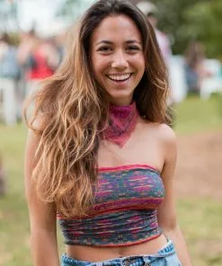 Natural Life Border Print Boho Bandeau Accessories