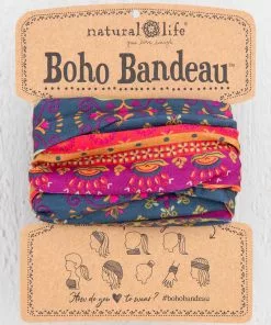 Natural Life Border Print Boho Bandeau Accessories