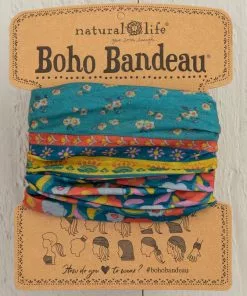 Natural Life Border Print Boho Bandeau Accessories