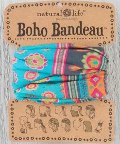Natural Life Border Print Boho Bandeau Accessories