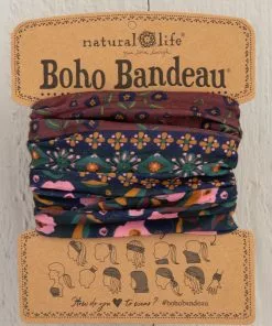Natural Life Border Print Boho Bandeau Accessories